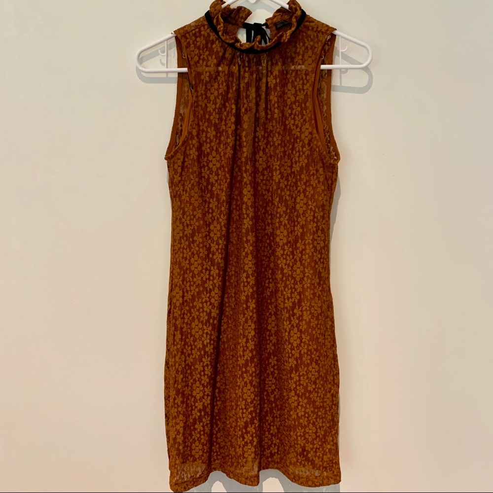 Zara Double Layered Dress in Autumn Rust
